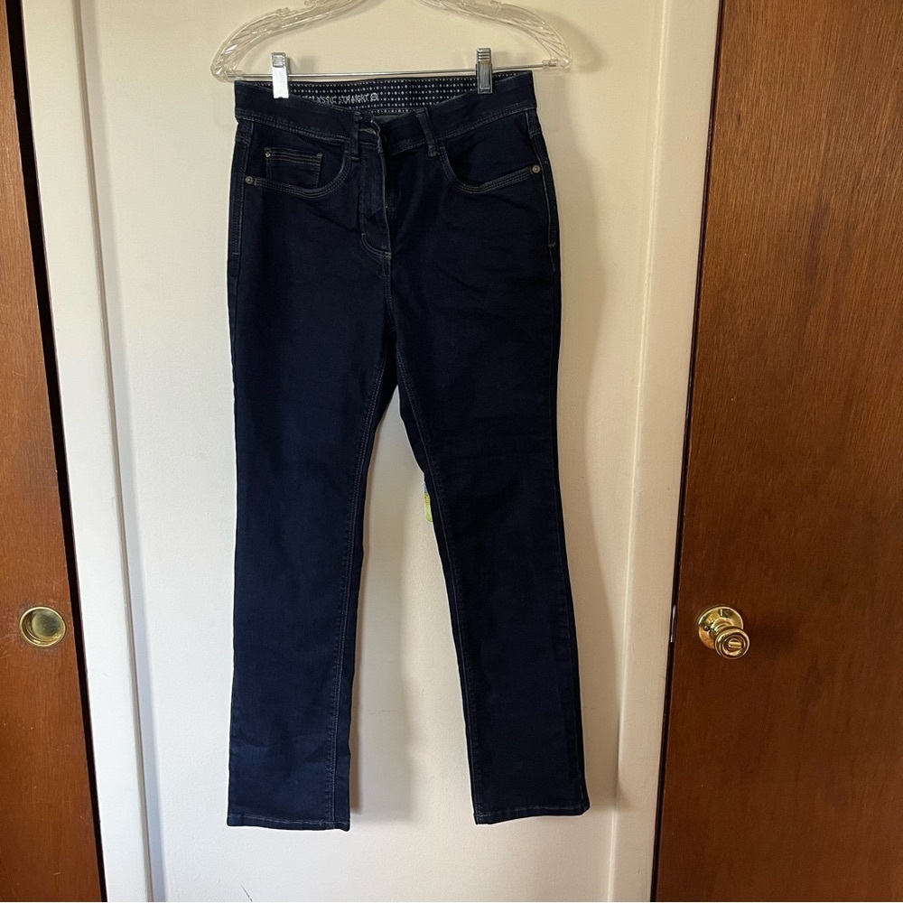 C&A Classic Straight Jeans, Denim,  Dark Blue, petite Eur 36, Size 6